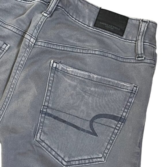 AMERICAN EAGLE Super Stretch X Gray Tomgirl Skinny Jeans - Size 00 Short - Picture 5 of 9